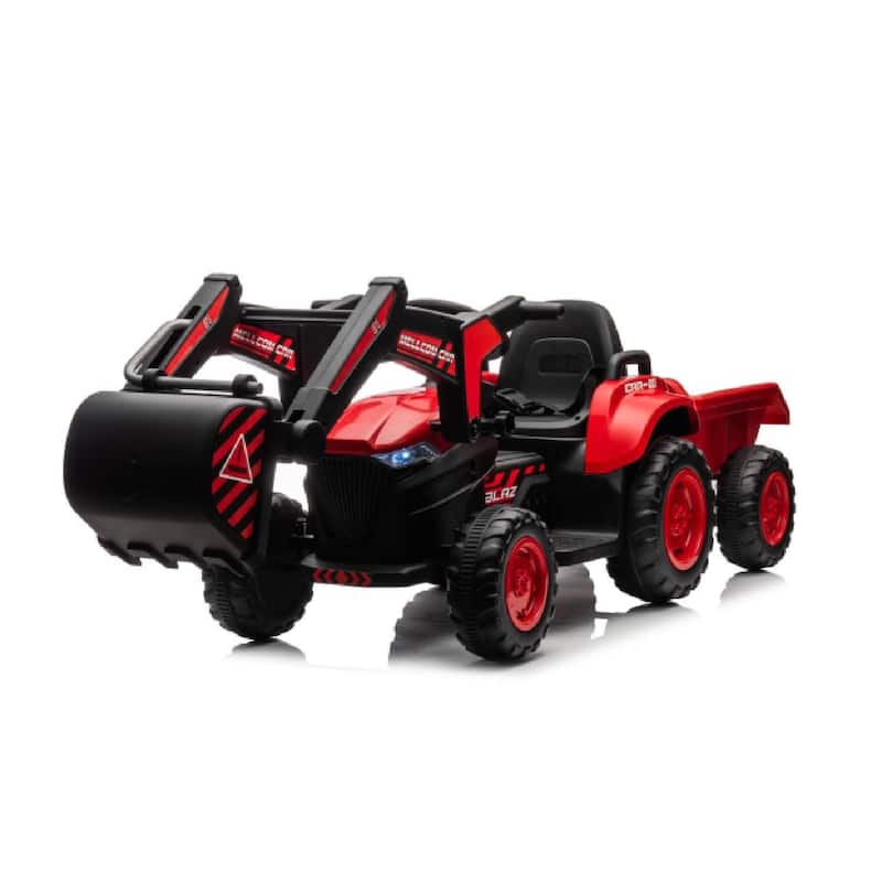 Electric Vehicles Ride On Car Toy with Remote Control, Digger for Kids Best Gifts - Red