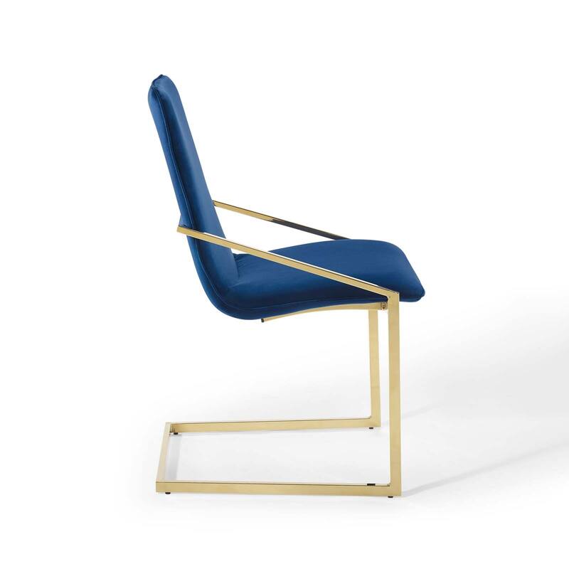 Silver Orchid Wlach Velvet Dining Armchair