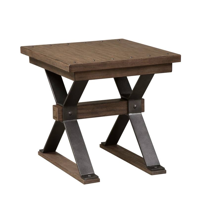 Sonoma Road Weathered Wood and Metal 3 Piece Cocktail Table Set
