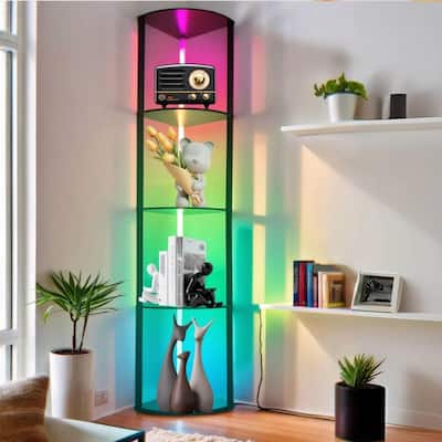 5 Tiers LED Corner Shelf