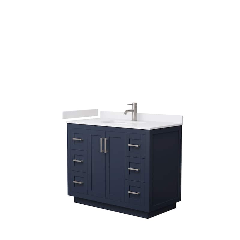 Miranda Single Vanity Set, Cultured Marble Top, No Mirror