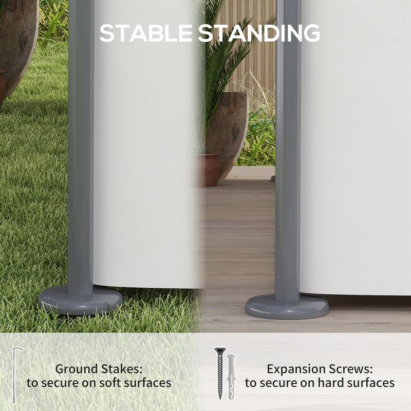 GDFStudio Outdoor Thalor Two-Tier Metal Gazebo with Curtains and Drainage