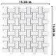preview thumbnail 8 of 17, Merola Tile Metro Basketweave White w/ Glossy White Dot 11-3/4" x 11-3/4" Porcelain Mosaic Floor and Wall Tile