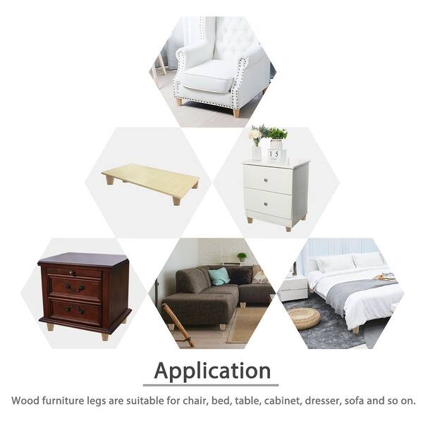 Shop 2 4 Wood Furniture Leg Chair Feet Replacement Height Adjuster 8pcs On Sale Overstock 28962388