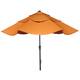 11FT Solar LED Lighted Patio Umbrella with 8 Ribs