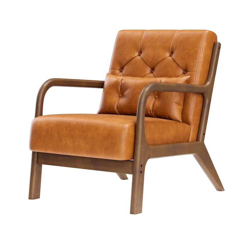 Corvus Zelda Lounge Accent Chair with Arms - Brown