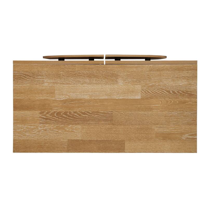 GDFStudio - Pureform Modern Wooden Storage Cabinet with 2 Doors and Adjustable Shelf