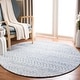 preview thumbnail 7 of 47, SAFAVIEH Handmade Micro-Loop Ljubica Wool Rug 3' x 3' Round - Blue/Ivory
