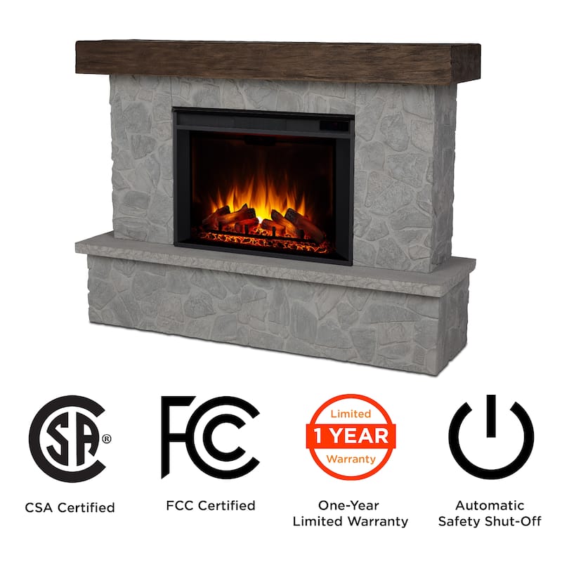 Odette Grand Electric Fireplace by Real Flame