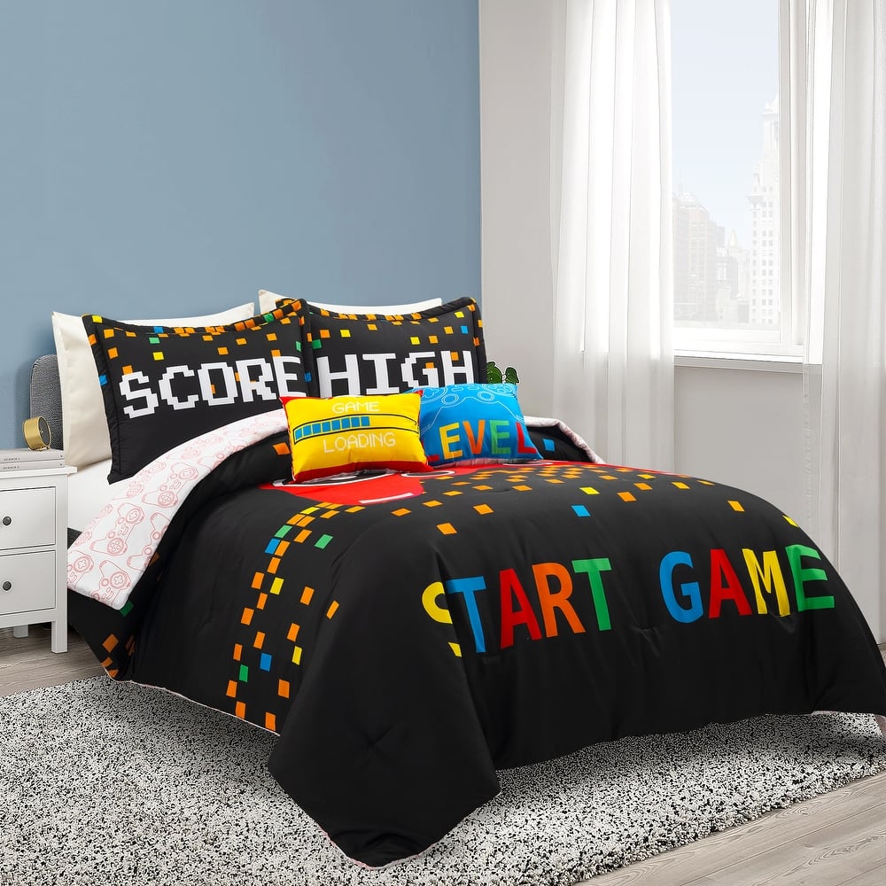 Lush Decor Video Games Reversible Oversized Comforter Set