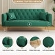 preview thumbnail 8 of 13, 71" Velvet Green Gray Double Sofa Bed