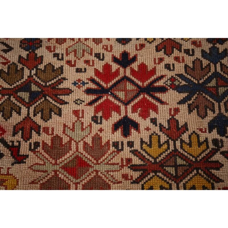 Kazak Vegetable Dye Foyer Rug Hand-Knotted Wool Carpet - 3'5"x 5'3"