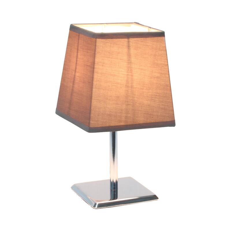 Metal Table Lamp with Geometric Shade - 9.5" - Gray