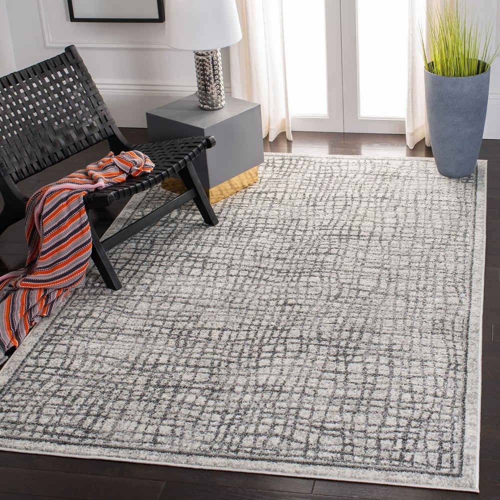 SAFAVIEH Adirondack Zoltanne Grid Distressed Rug