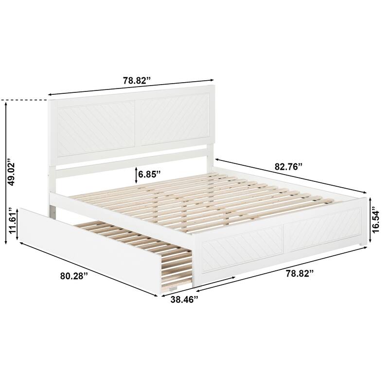 AFI, Canyon Platform Bed with Matching Footboard & Trundle