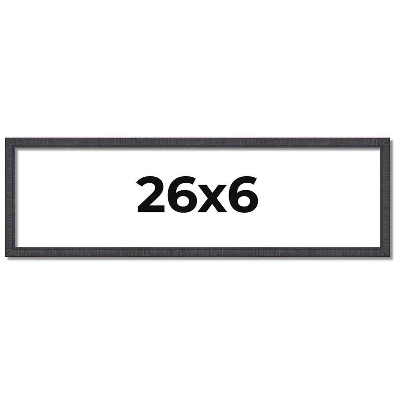 26x6 Frame Brown Solid Wood Picture Frame - Complete Modern Photo