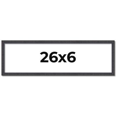26x6 Frame Brown Solid Wood Picture Frame - Complete Modern Photo