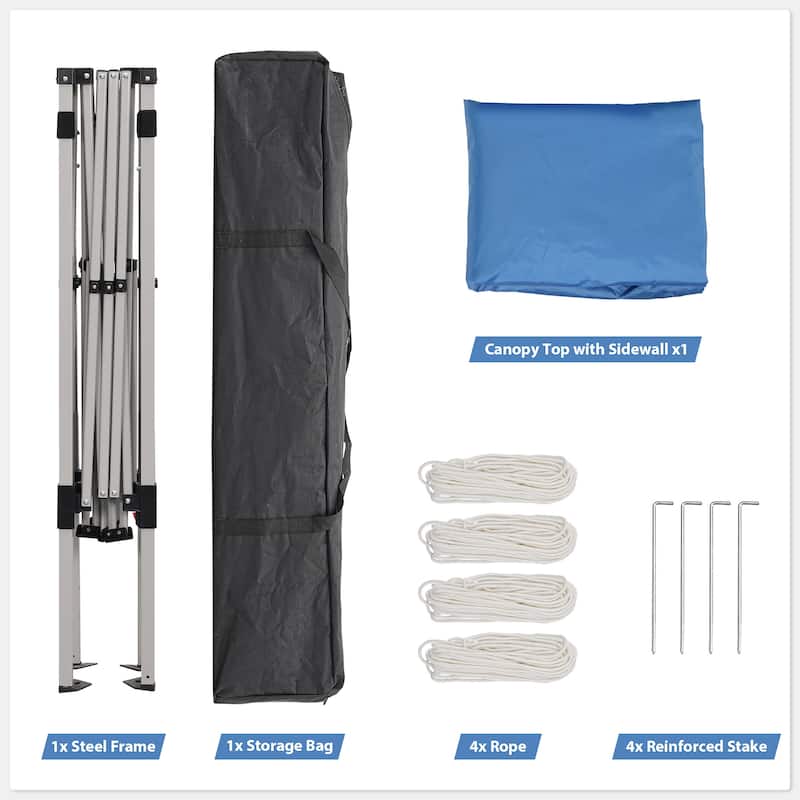 Ainfox 8 x 8 ft Pop-up Canopy Tent, Outdoor Gazebo for Beach, Sun Shade