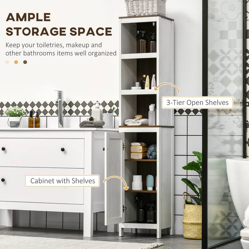 Kleankin Tall Bathroom Storage Cabinet
