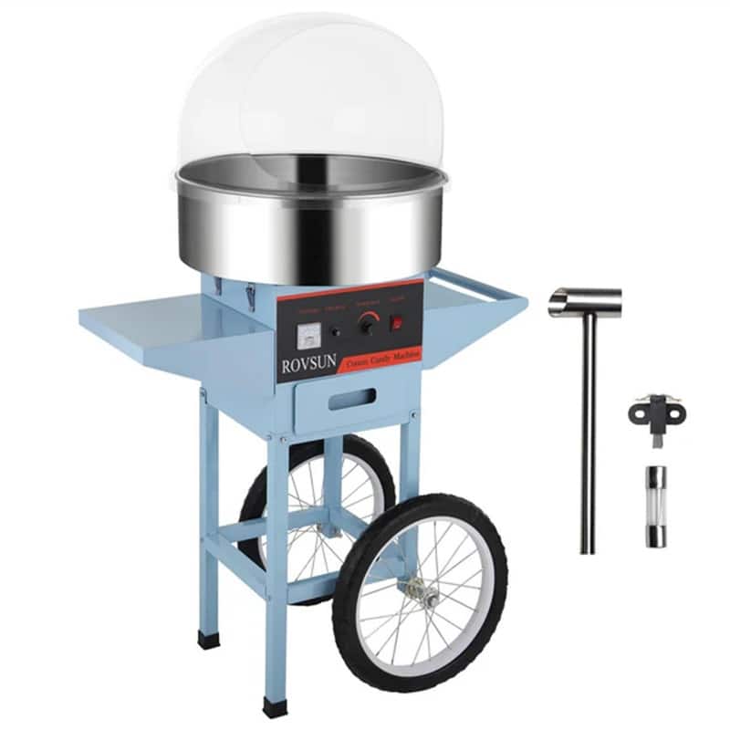 21 Inch 980W 110V Cotton Candy Machine Cart with Cover