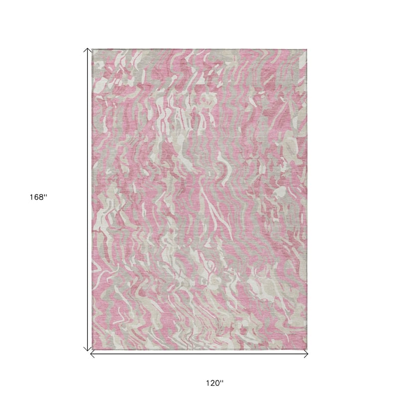 HomeRoots Abstract Transitional Rectangle Outdoor Rug