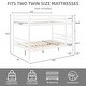 preview thumbnail 25 of 28, Full over Full Bunk Bed with Ladder,Wooden Bunk Bed with High Guardrail and Ladder for Kids, Teens, Dorm Rooms, and Guest Rooms