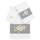 Authentic Hotel and Spa 100% Turkish Cotton Daisy 3PC Embellished Towel Set - White