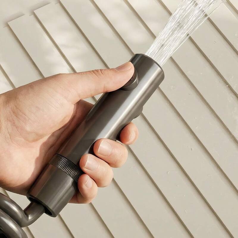 hower System with Rainfall Shower Head, Handheld Shower & Spray Gun Space Aluminum Wall Mount Bathroom Shower Faucet Set