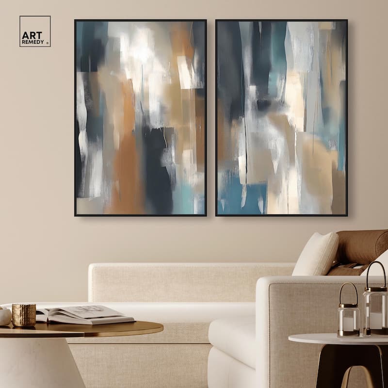 Vertical Rush Canvas Set of 2 by Art Remedy