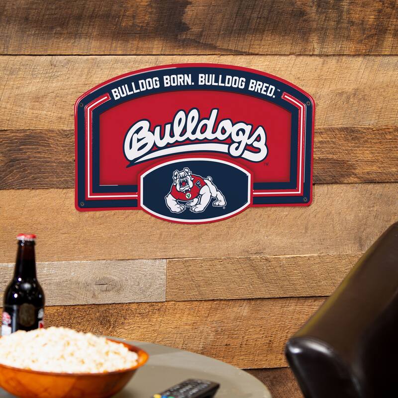 Fresno State Embossed Steel Wall Sign, 11" x 17"