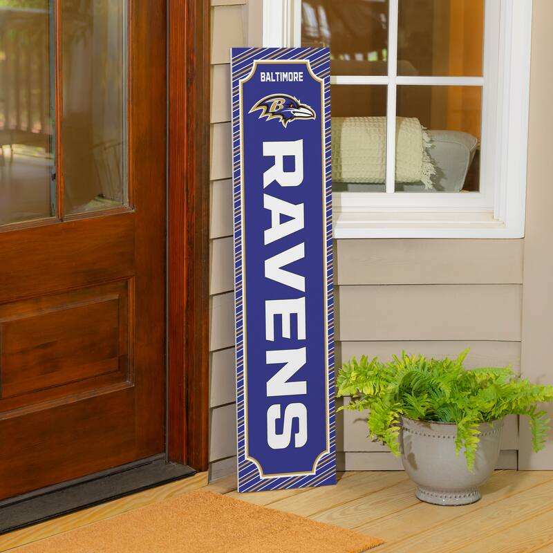 47" Double Sided Seasonal Porch Leaner, Baltimore Ravens - 47" x 11.25"