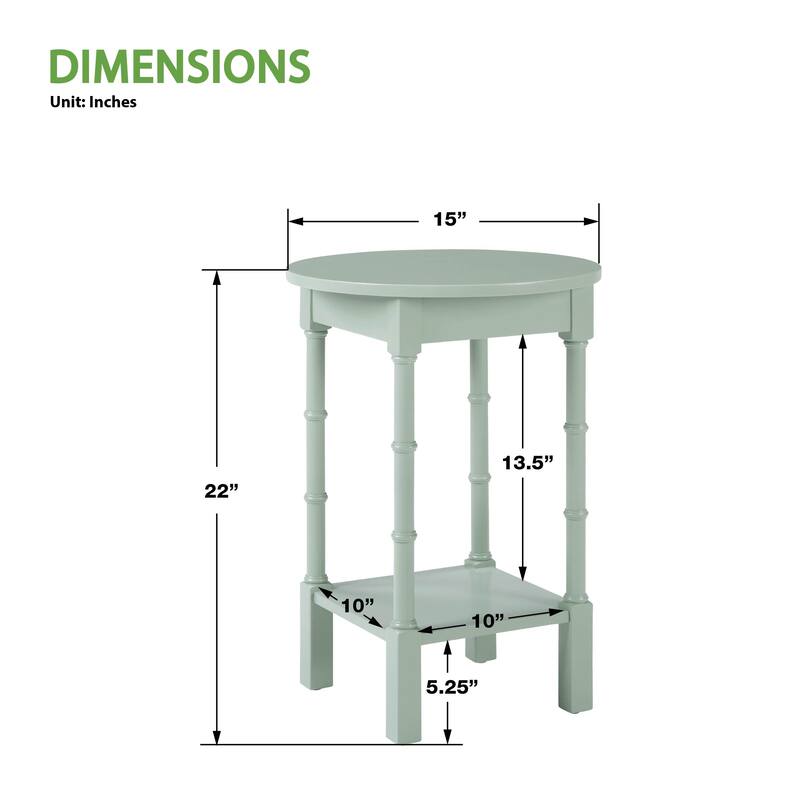 Golden Side Round Table Straight Legs