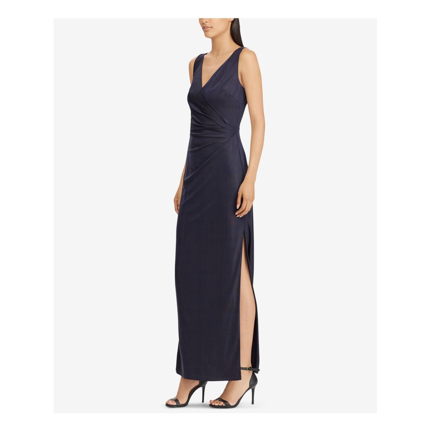 ralph lauren navy evening dress