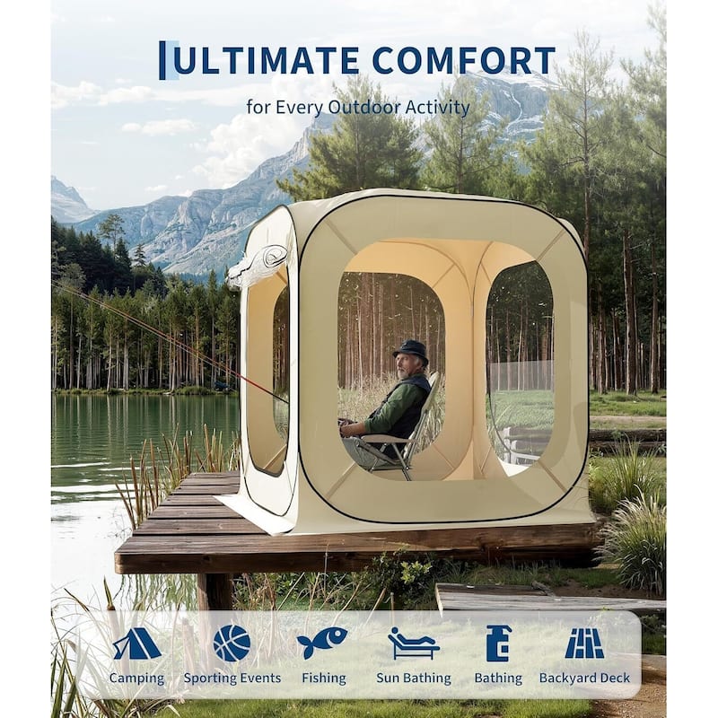 Outdoor 6x6 FT Instant Pop Up Canopy Tent for Patio, Backyard, Deck - N/A