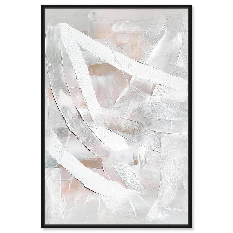 Thick White Texture I Canvas by Art Remedy - Black - 24" x 36"