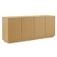 preview thumbnail 12 of 18, Render 4-Door Fluted Sideboard Cabinet TV Stand