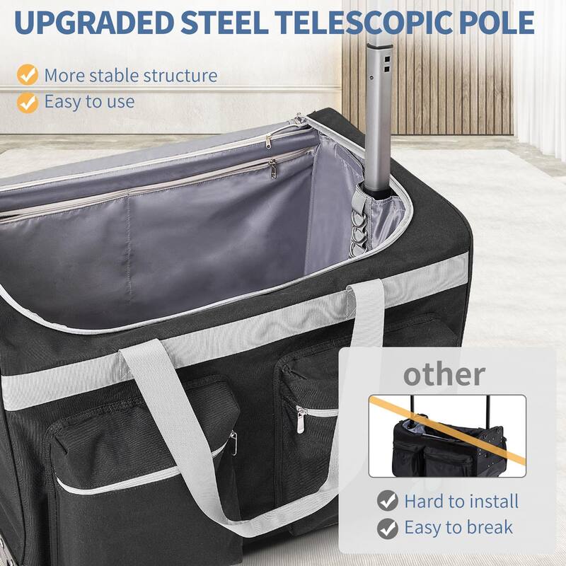 DoCred Suitcase Sets with Garment Rack and Wheel, Dance Bag