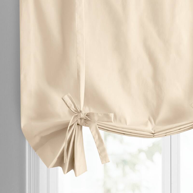 Exclusive Fabrics Solid Cotton Tie-Up Window Shade (1 Panel)