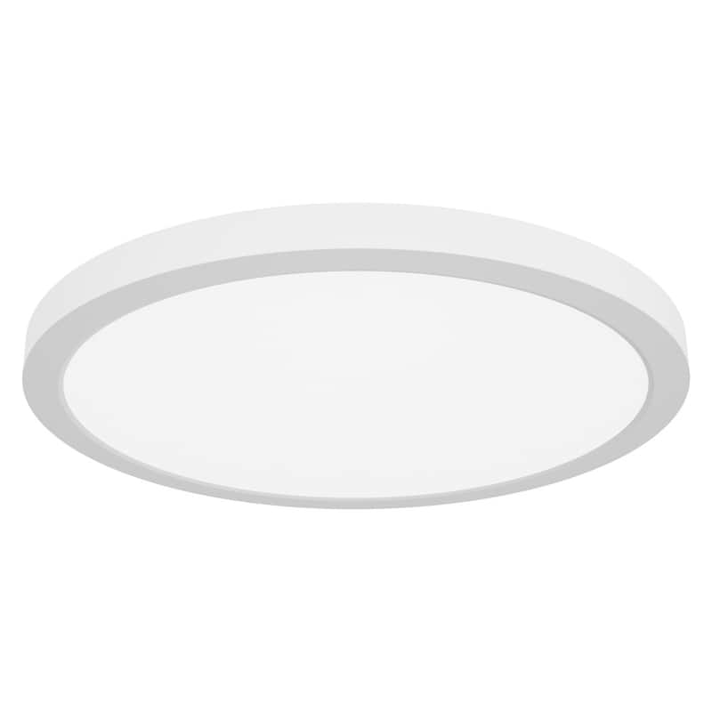 Access Lighting ModPLUS 16" Wide Integrated LED Flush Mount Drum - White / Acrylic