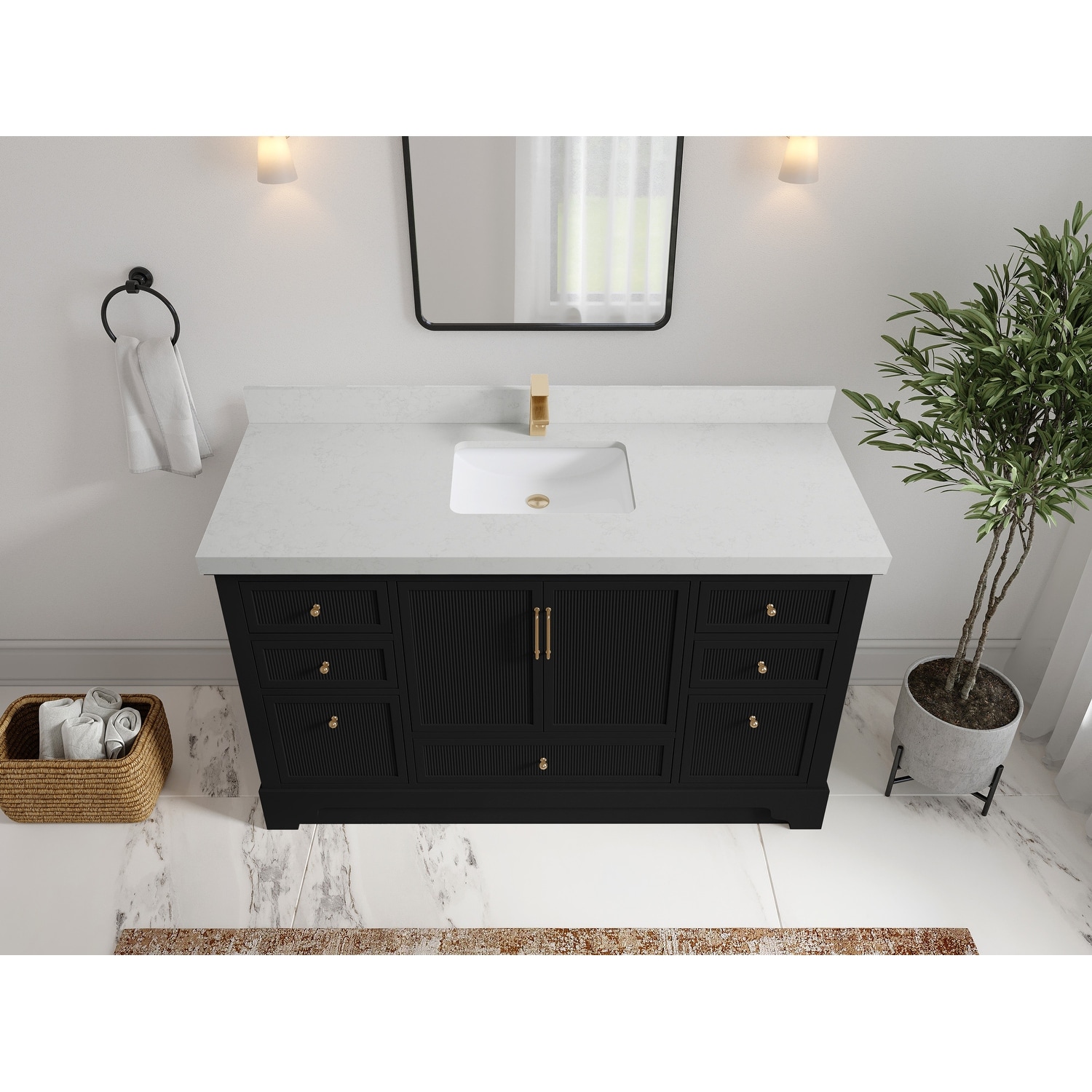 Willow Collections 60 in. W x 22 in. D Alys Single Sink Bathroom Vanity with Countertop