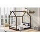 preview thumbnail 3 of 9, Full Size House Bed with Playhouse Design and Sturdy Pine Frame for Kids' Comfortable Sleep and Play