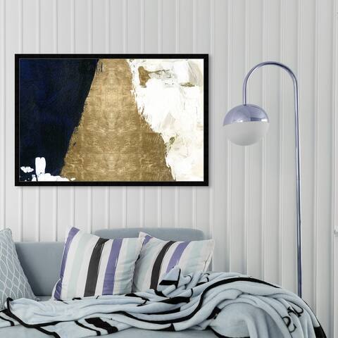 Oliver Gal 'Night and Day' Abstract Framed Wall Art Prints Paint - Gold, Gold