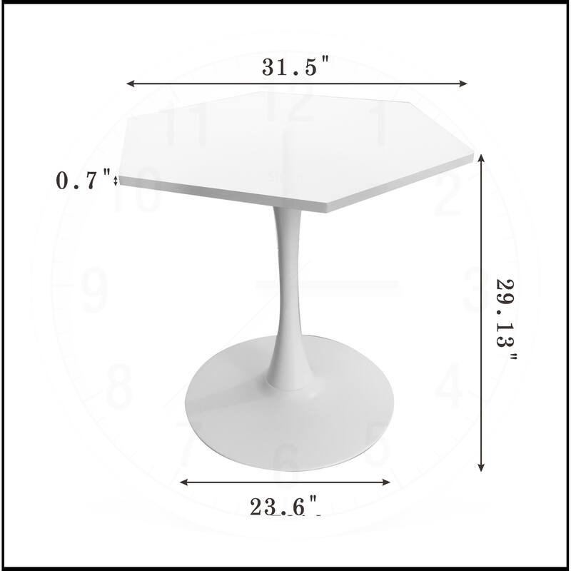 31.50"Modern Hexagonal Coffee Table with MDF Table Top