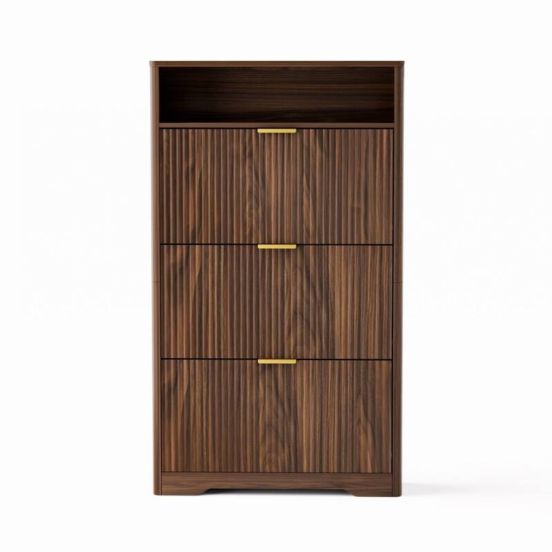 54.4" Tall Free Standing Storage Organizer with Hidden Compartments for Entryway Shoes