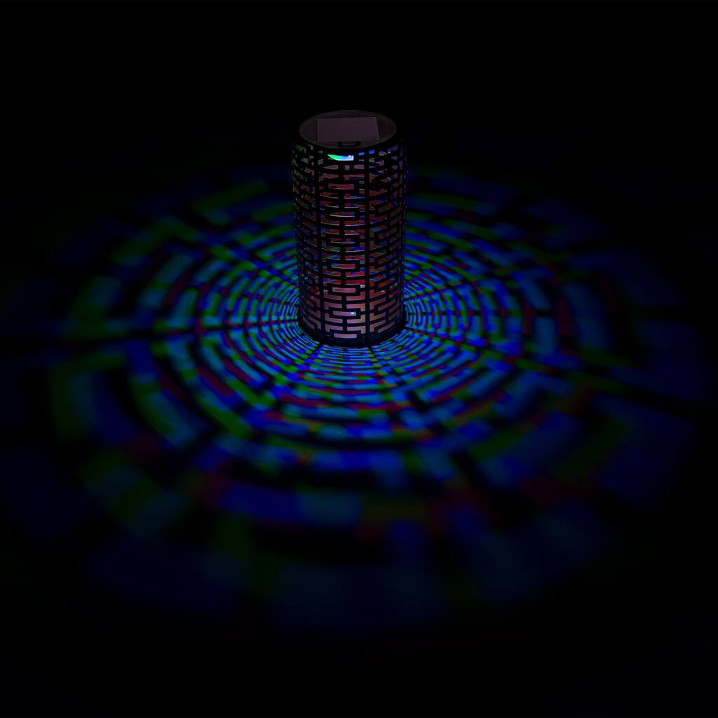 Omega Bright Designs Solar Celestials Grid Morphing Color and Motion Solar LED Projection Lantern