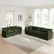 preview thumbnail 83 of 162, Cloud Chenille Upholstered Modular Sectional Sofa with DIY Combination Design Green 3-Seater Sofa+2-Seater Sofa