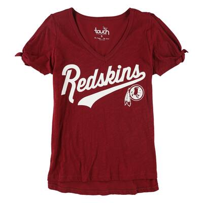 Touch Womens Redskins Split Knot Sleeve Graphic T-Shirt