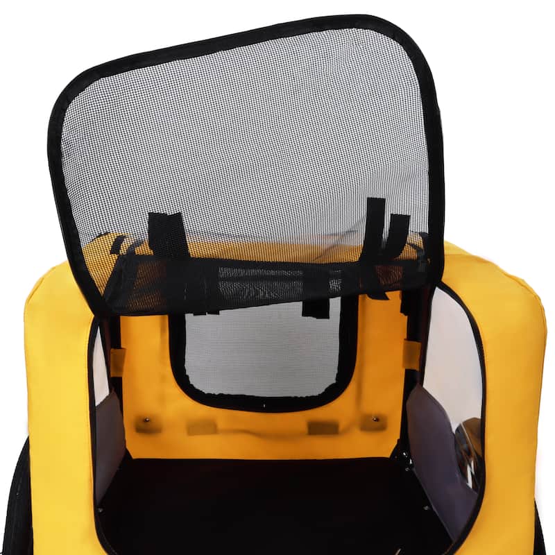 Anmytek Pet Bike Trailer Dog Cart for Bicycle, Easy Folding Cart Frame