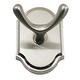 preview thumbnail 3 of 1, Rusticware Wenmoor Contemporary Double Prong Bathroom Towel / Robe Satin Nickel