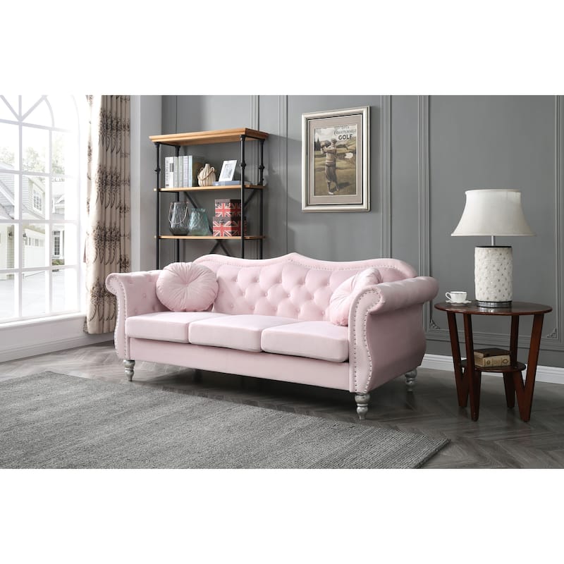 Hollywood Velvet Sofa - Pink
